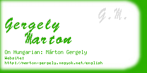 gergely marton business card